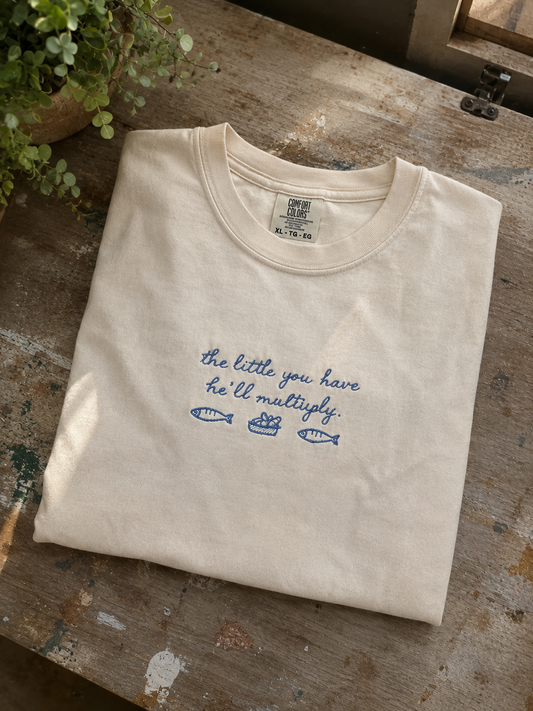 Fishes and loaves multiplied tshirt