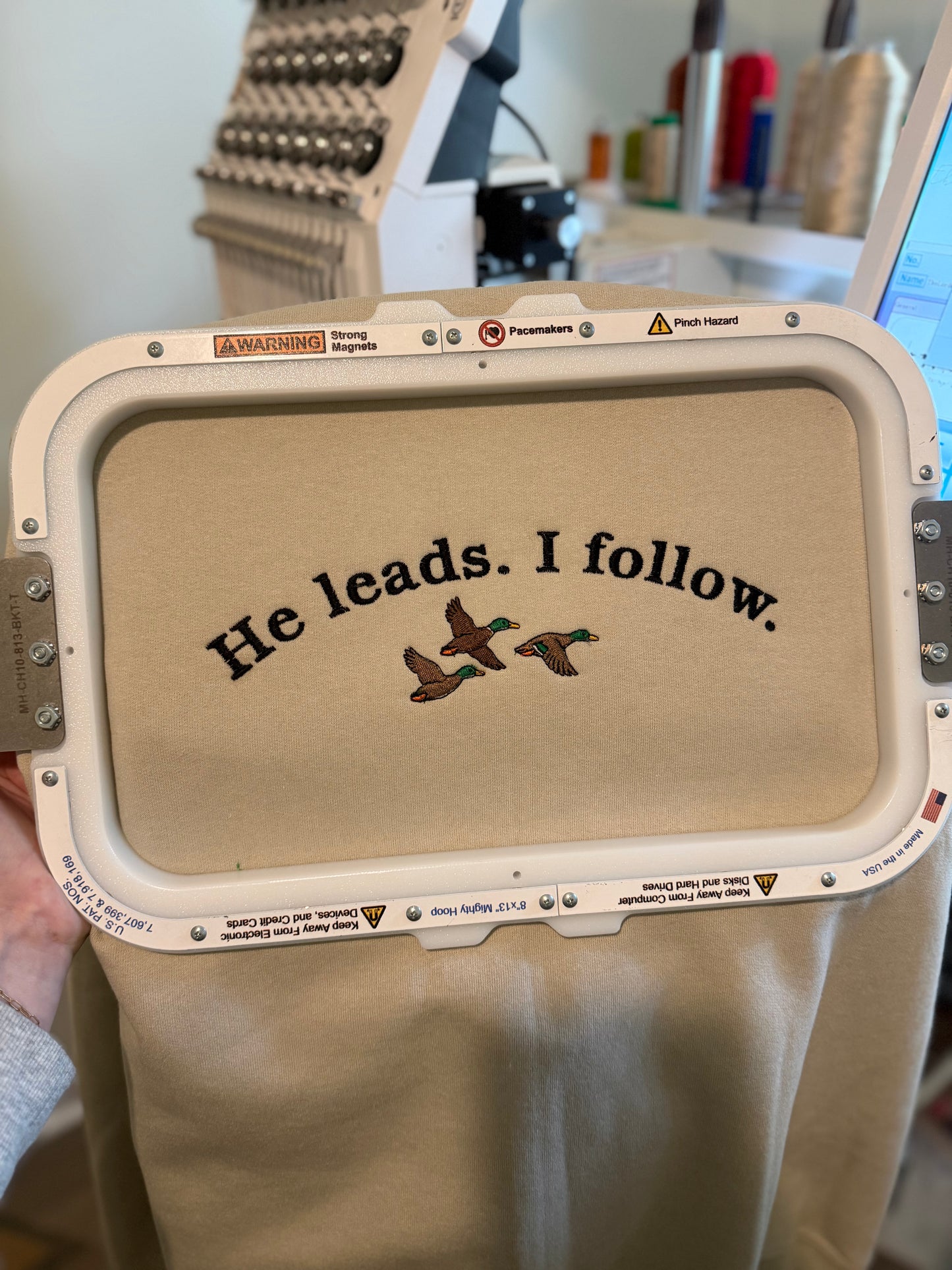 He leads i follow Crewneck
